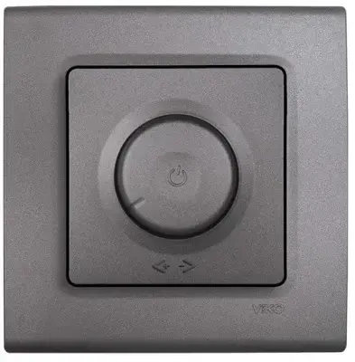 Viko Linnera Life Granit Grisi Pro Dimmer RC 400 Watt Mekanizma Kapak (Çerçeve Hariç) 90442092