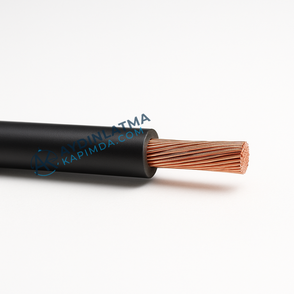 Öznur Kablo - 1 mm NYAF Kablo- Siyah 100 Metre