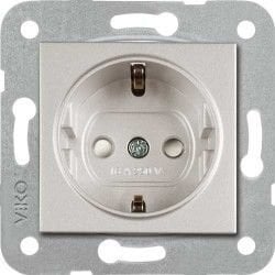 Viko Artline Novella/Trenda Saten Topraklı Priz Çocuk Korumalı Kapak (Mekanizma Hariç) 92605142