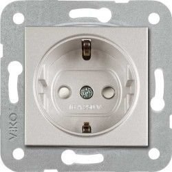 Viko Artline Novella/Trenda Saten Topraklı Priz Çocuk Korumalı Kapak (Mekanizma Hariç) 92605142