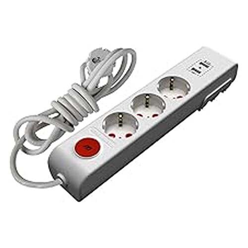 Mutlusan RI-TECH Üçlü USB+Type-C Anahtarlı Topraklı Grup Priz (Çocuk Korumalı) (5 MT) 001 175 350102 0500
