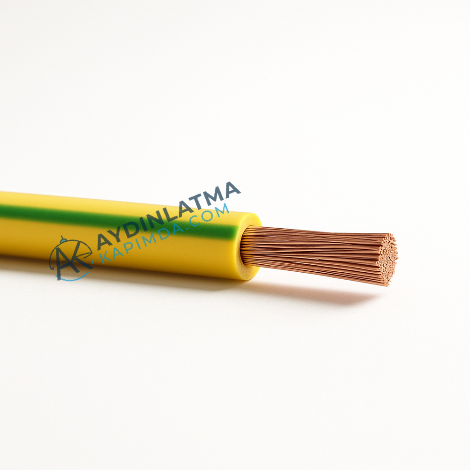 Öznur Kablo - 4 mm NYAF -Sarı-Yeşil 100 Metre