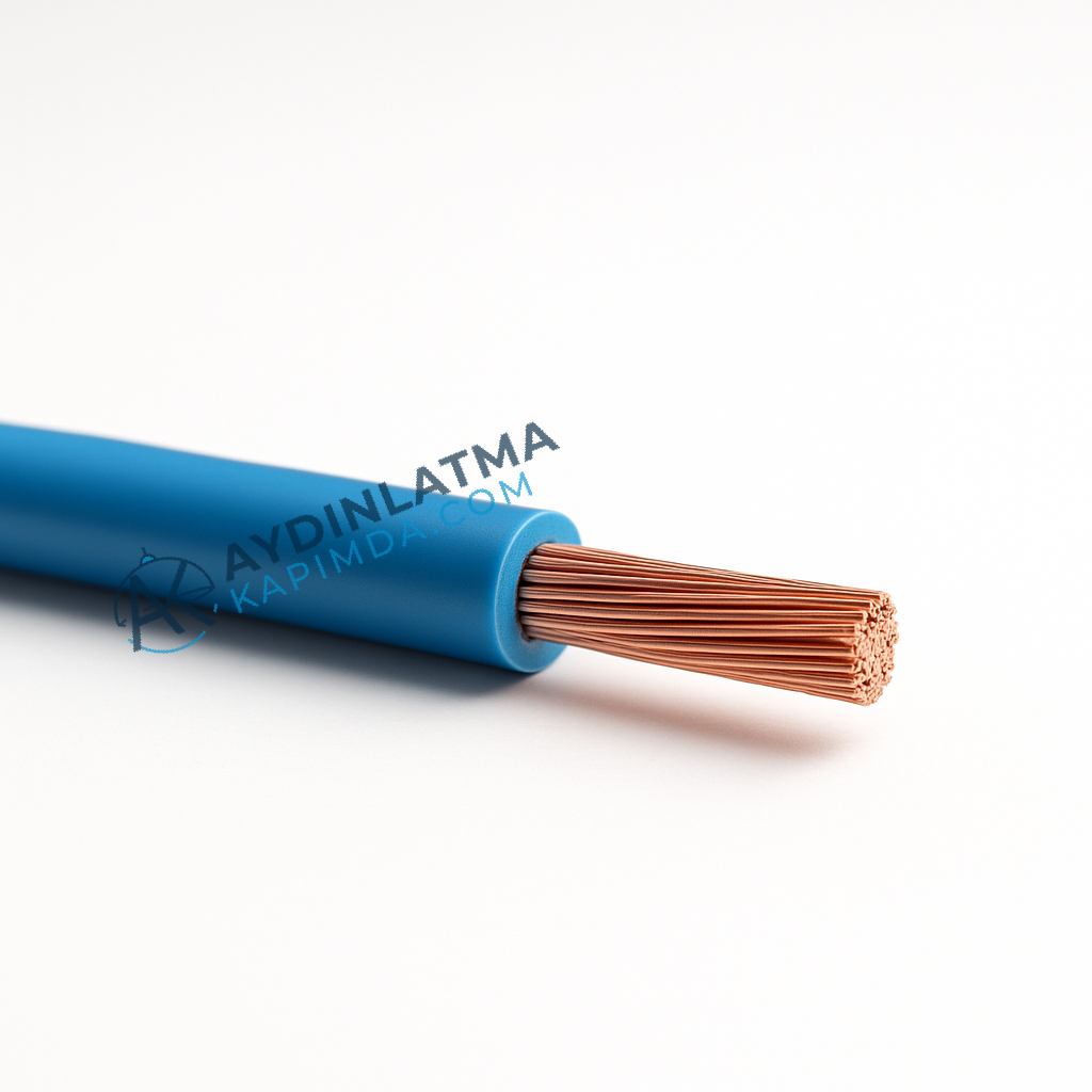 Öznur Kablo - 4 mm NYAF Mavi 100 Metre