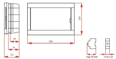 Viko Sıvaaltı Sigorta Kutusu 12-Li 90912012