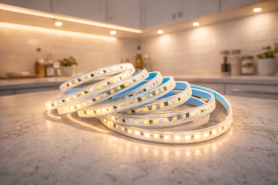 CATA CT-4596 10 Çipli 220v 3200K Gün Işığı Şerit 240 LED İç Mekan Trafosuz Tak Çalıştır 100 Metre