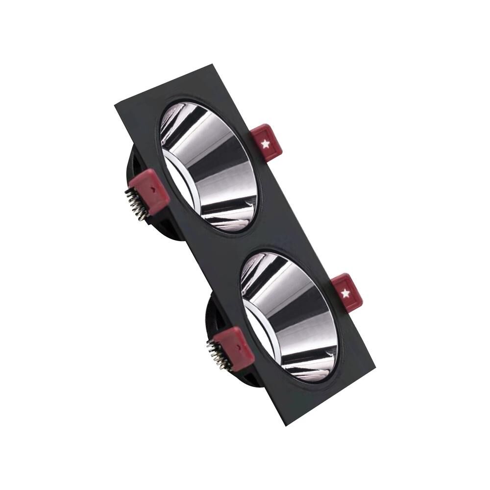 ACK AH03-07331 Siyah Kasa - Platin Silver (172x92) mm Aliminyum Pc Spot Armatür