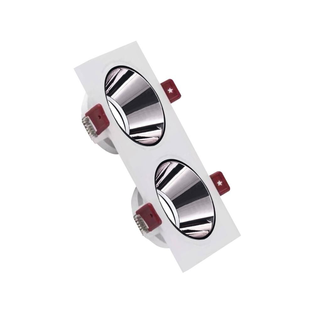 ACK AH03-07330 Beyaz Kasa - Platin Silver (172x92) mm Aliminyum Pc Spot Armatür