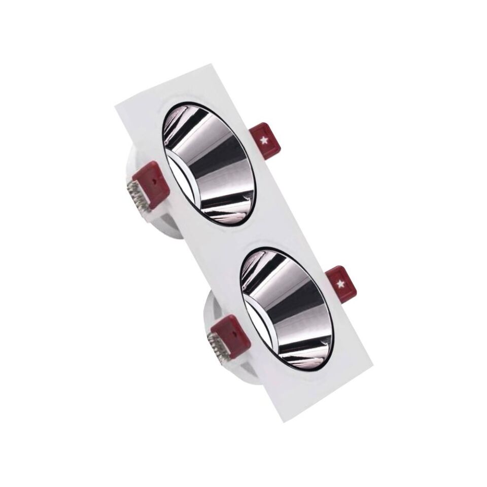 ACK AH03-07330 Beyaz Kasa - Platin Silver (172x92) mm Aliminyum Pc Spot Armatür