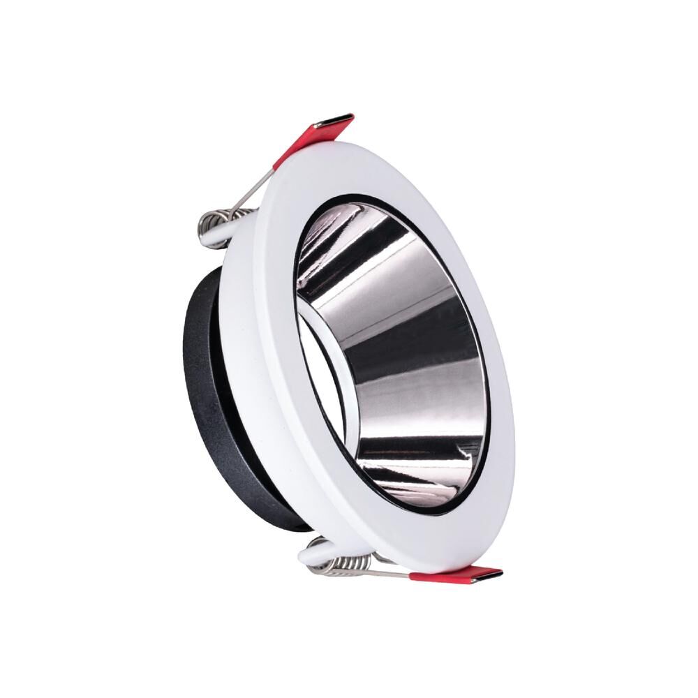 ACK AH03-07230 Beyaz Kasa - Aliminyum Silver (Ø85 mm) Aliminyum Pc Spot Armatür