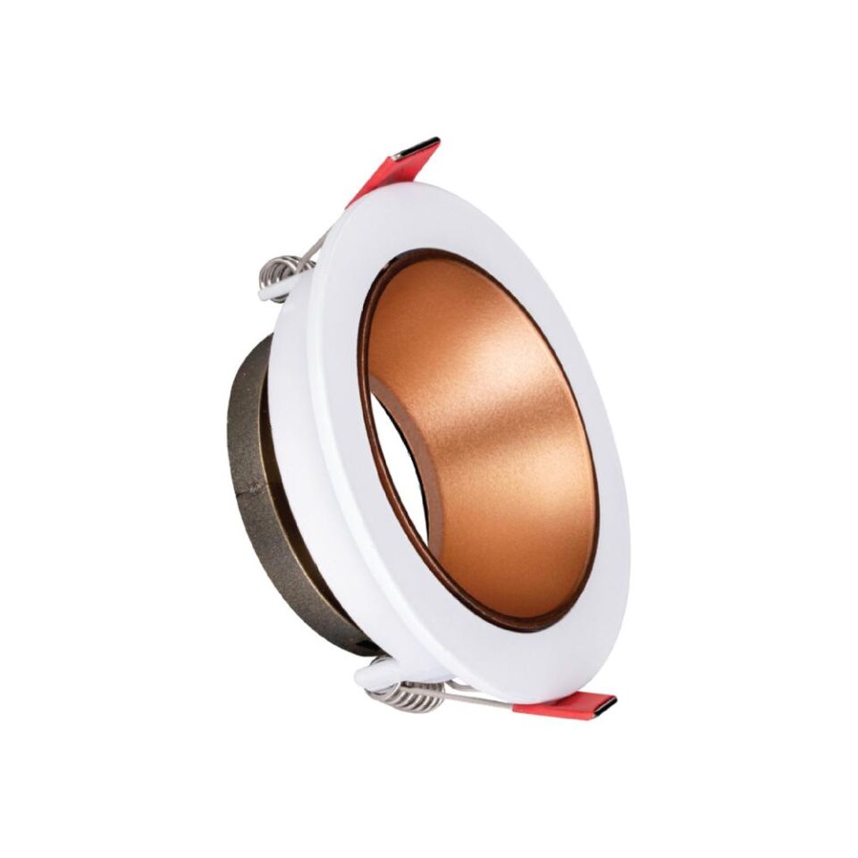 ACK AH03-07220 Beyaz Kasa - Rose Gold (Ø85 mm) Aliminyum Pc Spot Armatür