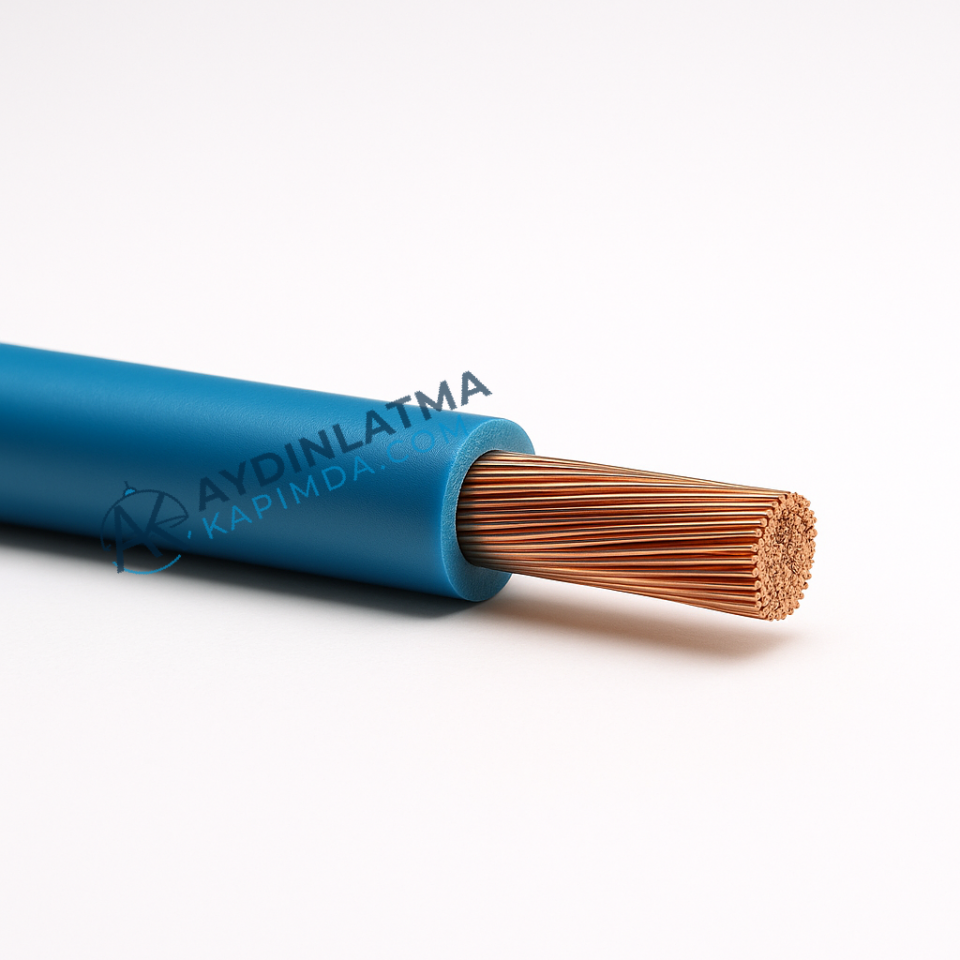 Öznur Kablo - 10 mm NYAF Kablo-Mavi 100 Metre