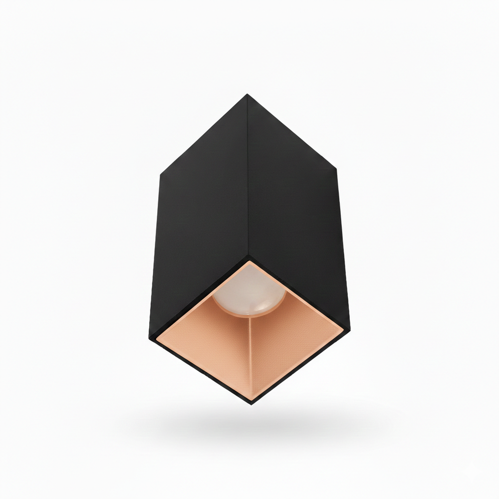 ACK AH12-07591 Siyah Kasa - Mat Rose Sıva Üstü Dekoratif Armatür