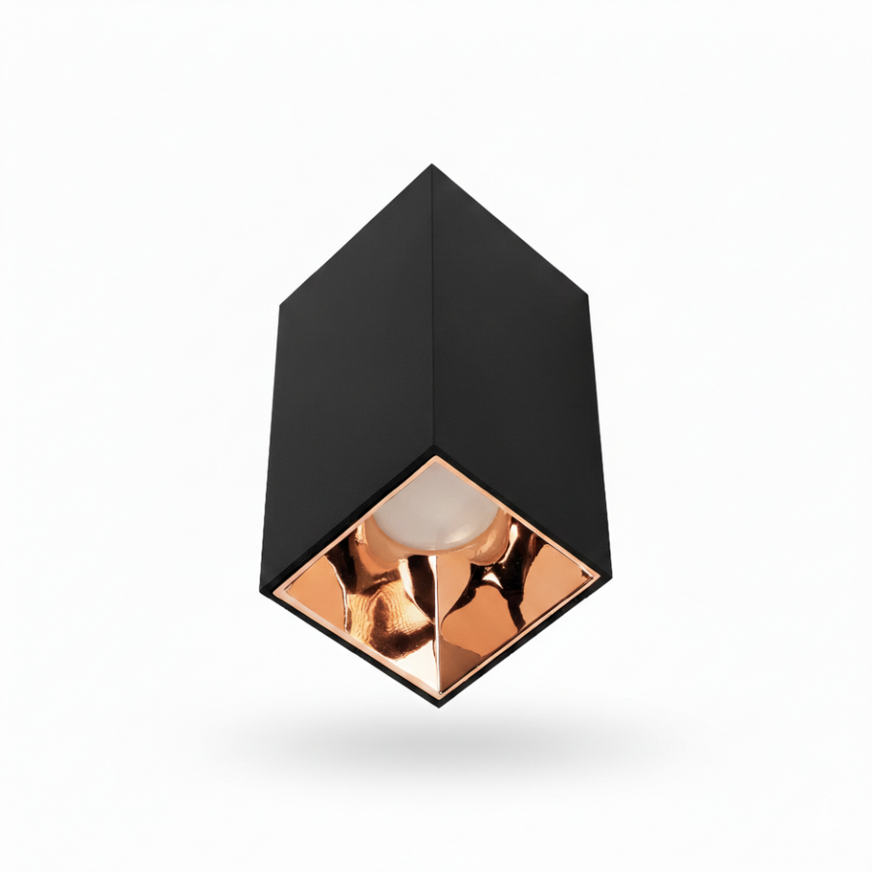 ACK AH12-07571 Siyah Kasa - Rose Sıva Üstü Dekoratif Armatür