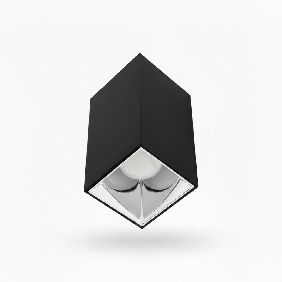 ACK AH12-07551 Siyah Kasa - Krom Sıva Üstü Dekoratif Armatür