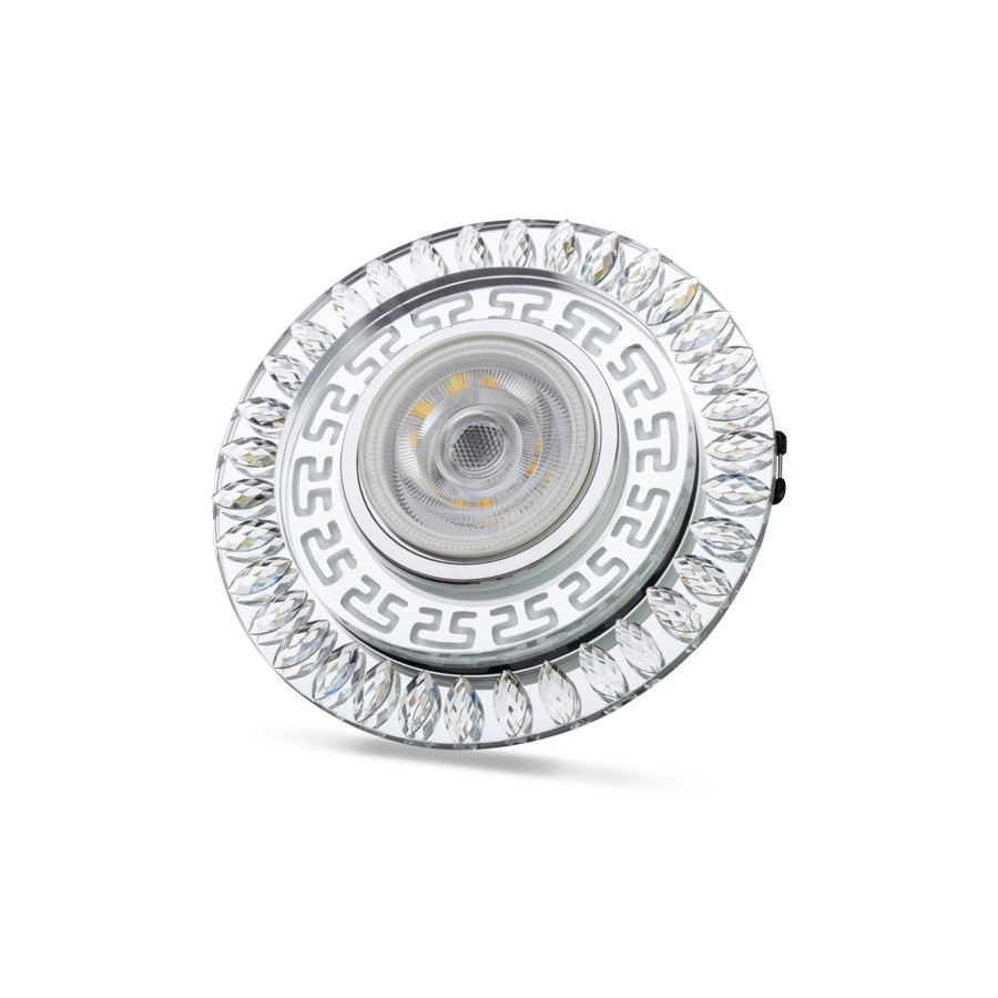 NOAS YL65-1757 Flora 3W Mavi+4000K Natural Beyaz LED Çerçeveli Dekoratif Kristal Cam Boş Kasa