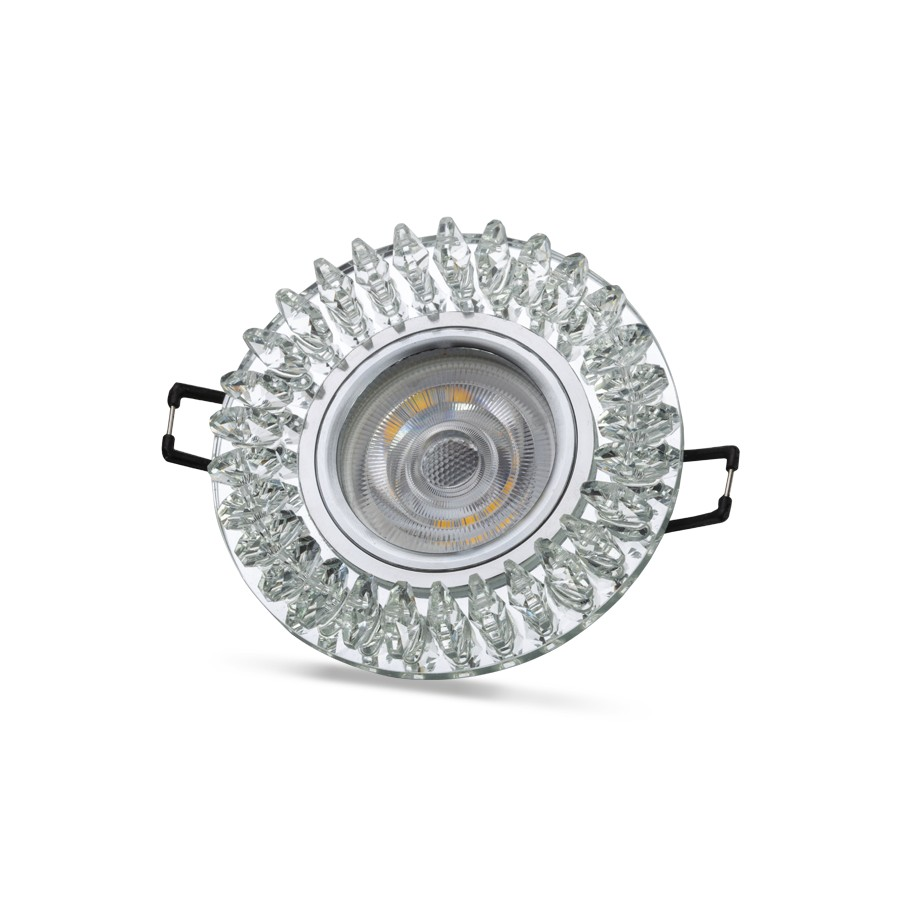 NOAS YL65-1727 Troya 3W 4000K Naturel Beyaz LED Çerçeveli Dekoratif Kristal Cam Boş Kasa