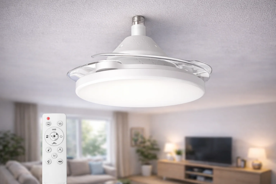 CATA CT-1156 Dolunay Fan LED Ampul Hayalet Pervaneli Beyaz