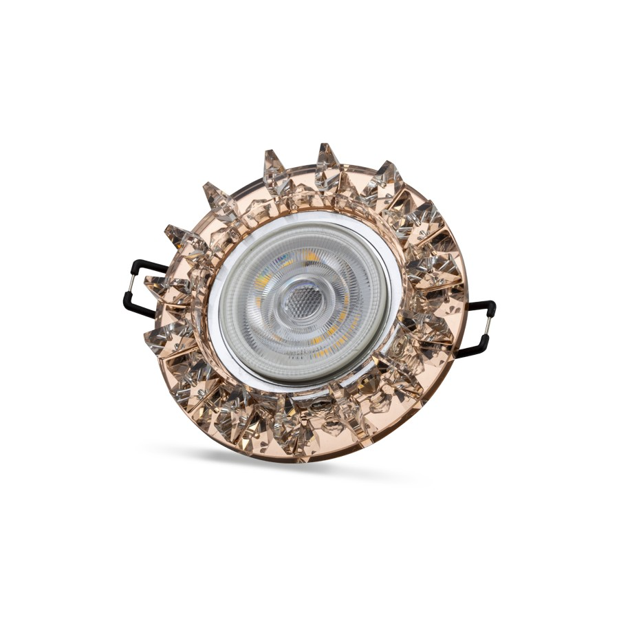 NOAS YL65-1687 Podos 3W 4000K Natural Beyaz LED Çerçeveli Dekoratif Kristal Cam Boş Kasa