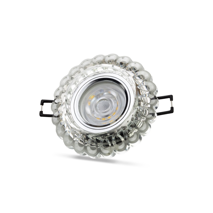 NOAS YL65-1667 Geras 3W 4000K Natural Beyaz LED Çerçeveli Dekoratif Kristal Cam Boş Kasa