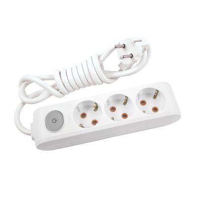 Viko Multi-Let Üçlü Grup Priz Topraklı Anahtarlı 1 Metre Beyaz (Çocuk Korumalı) 90117301
