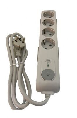 Viko Multi-Let 4 Lü Akım Korumalı + Çocuk Korumalı Grup Priz 1,5 mt 90117630