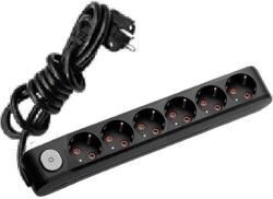 Viko Multi-Let Altılı Grup Priz Anahtarlı Topraklı 2 Metre Siyah (Çocuk Korumalı) 90137602