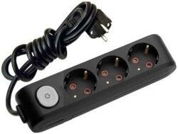 Viko Multi-Let Üçlü Grup Priz Anahtarlı Topraklı 2 Metre Siyah (Çocuk Korumalı) 90137302
