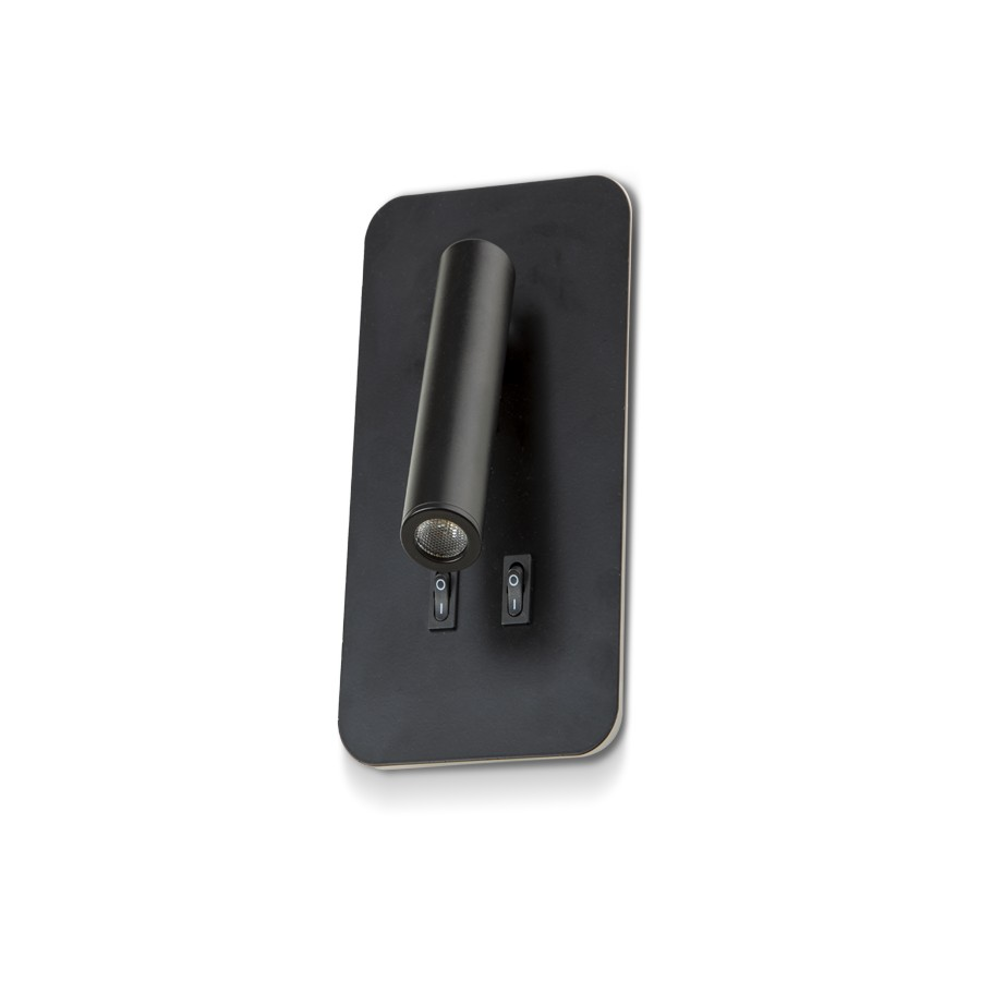 NOAS YL85-0732 3+7W 3200K Gün Işığı Siyah Ronda LED Dekoratif Aplik