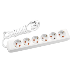 Viko Multi-Let Altılı Grup Priz Topraklı 3 Metre Beyaz (Çocuk Korumalı) 90113603