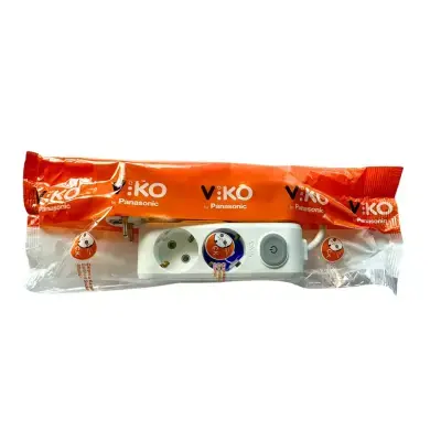 Viko Multi-Let İkili Grup Priz Anahtarlı Topraklı 5 Metre Beyaz (Çocuk Korumalı) 90117205