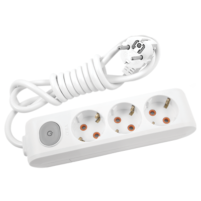 Viko Multi-Let Üçlü Grup Priz Anahtarlı Topraklı 3 Metre Beyaz (Çocuk Korumalı) 90117303