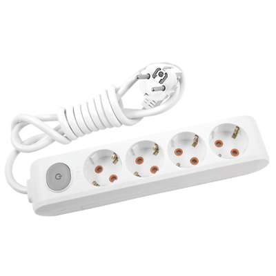 Viko Multi-Let Dörtlü Grup Priz Anahtarlı Topraklı 2 Metre Beyaz (Çocuk Korumalı) 90117402