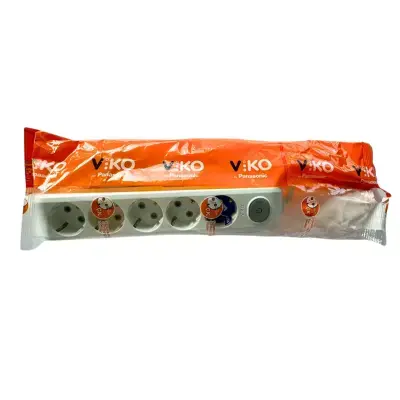 Viko Multi-Let Beşli Grup Priz Anahtar Topraklı 5 Metre Beyaz (Çocuk Korumalı) 90117505
