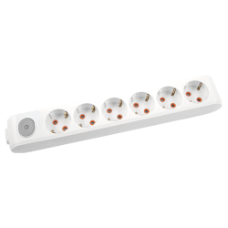 Viko Multi-Let Altılı Grup Priz Anahtarlı Topraklı Klemensli Beyaz (Çocuk Korumalı) 90117600