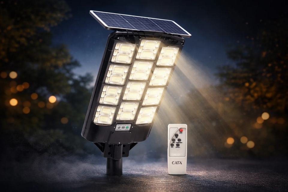 CATA CT-46451200W 6400K SOLAR Armatür Şarjlı LED Bahçe Prjektör