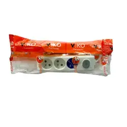 Viko Multi-Let Üçlü Grup Priz Anahtarlı Topraklı Ups 2 Metre Beyaz (Çocuk Korumalı) 90119302