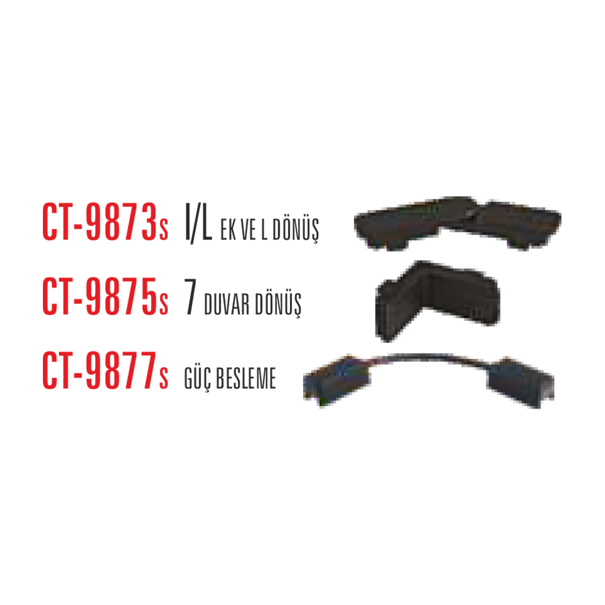 CATA CT-9877S Magnet Ray Ek Parçası(Siyah Kasa)