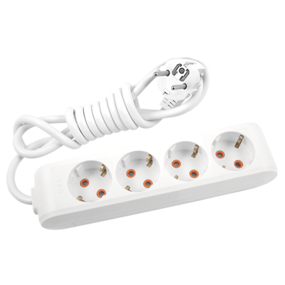 Viko Multi-Let Dörtlü Grup Priz Topraklı 2 Metre Beyaz (Çocuk Korumalı) 90113402