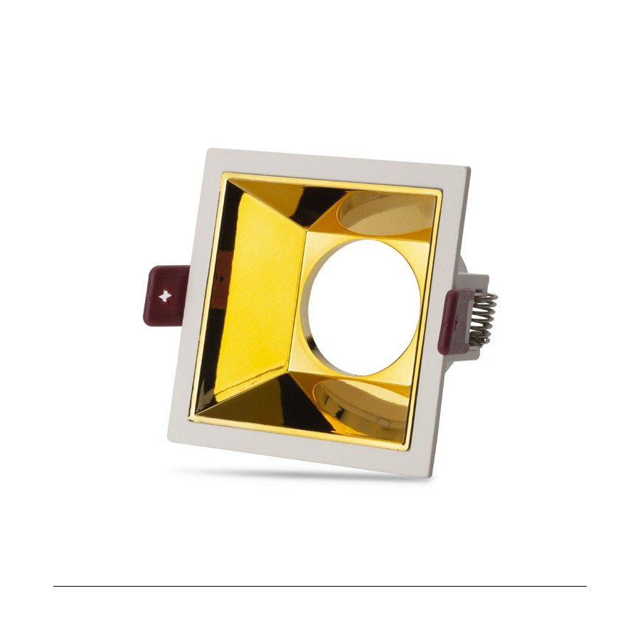 NOAS YL60-3404 Aras Beyaz-Gold Kare Dekoratif Boş Kasa