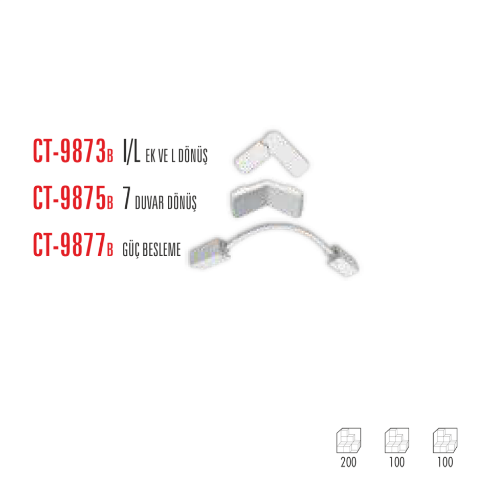 CATA CT-9873B Magnet Ray Ek Parçası (Beyaz)