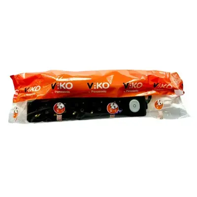 Viko Multi-Let Beşli Grup Priz Anahtarlı Topraklı 3 Metre Siyah (Çocuk Korumalı) 90137503