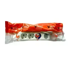 Viko Multi-Let Üçlü Grup Priz Anahtarlı Topraklı 5 Metre Beyaz (Çocuk Korumalı) 90117305