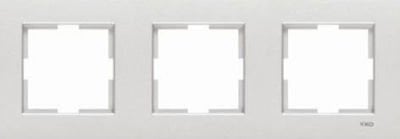 Viko Artline Novella Metalik Beyaz Üçlü Çerçeve 92190663