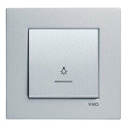 Viko Artline Novella/Trenda Işıklı Light Anahtarı Düğmesi Gümüş 92605014