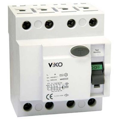 Viko - VTR4-3230 4x32A 30mA Ac Tip Kaçak Akım Rölesi