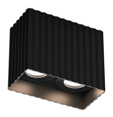 Jupiter JC082 S  2x5W GU10 Duy (Dahil Değil) Siyah 2'li Tavan Armatürü