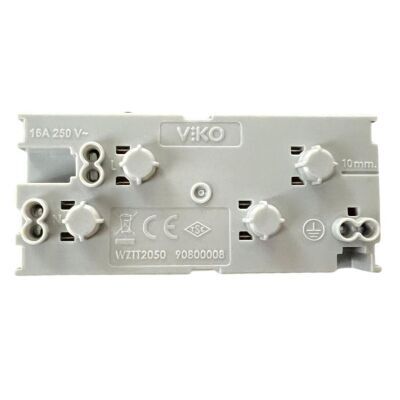 Viko 2li Topraklı Priz 45 derece Beyaz 90800008