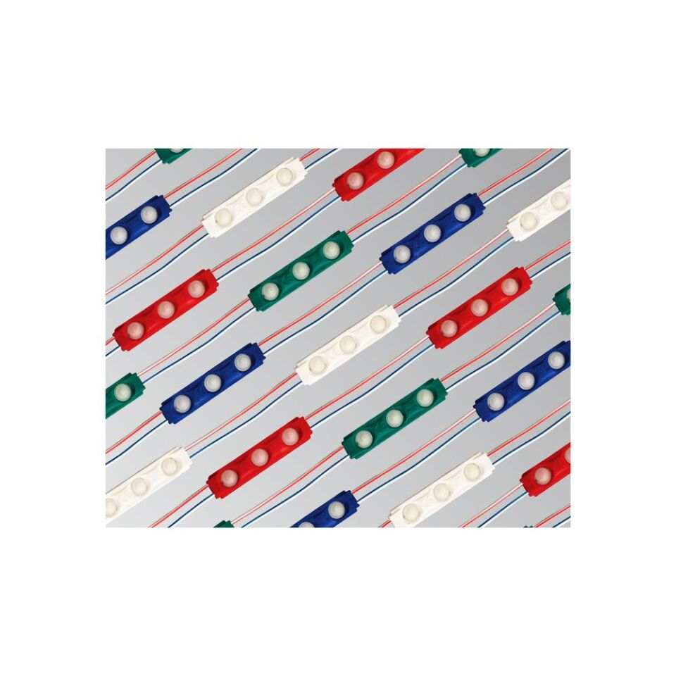 ACK AS04-00206 Şeffaf Üçlü LED Modül Mavi Işık 12v 100-Metre