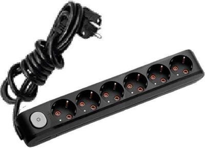 Viko Multi-Let Altılı Grup Priz Anahtarlı Topraklı 5 Metre Siyah (Çocuk Korumalı) 90137605