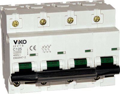 Viko - 10VTB-4C63 4x63A 10K-kA C Tipi Otomatik Sigorta